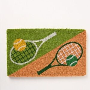 NWT Anthropologie Tennis Coir Printed Doormat